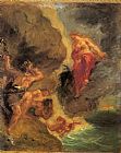 Eugene Delacroix Famous Paintings - Winter Juno and Aeolus